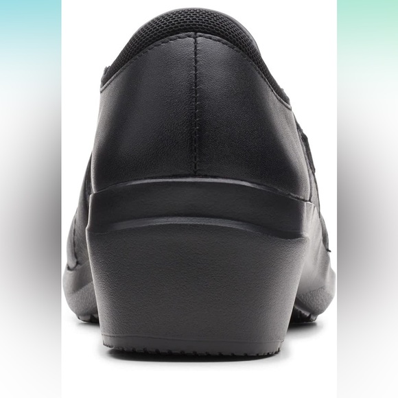 Clarks Womens Angie Pearl Leather Loafer Slip On Shoe Size 10 black NEW - Picture 5 of 9